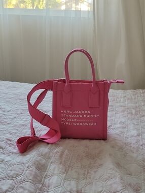 Marc Jacobs Hot Pink Mini Tote with Crossbody Strap